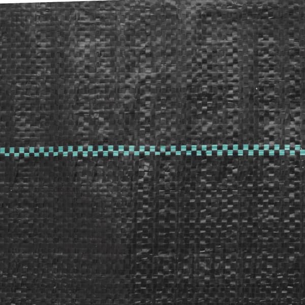 vidaXL Ogräsmatta svart 1x100 m PP