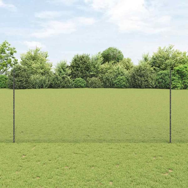 vidaXL Gjerde med innlegg. Grå 1.4 x 10 m Stål