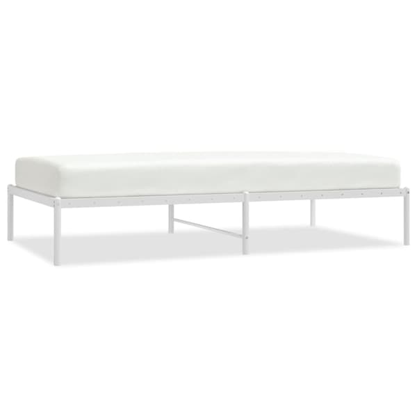 vidaXL Sengeramme i metall hvit 100x190 cm