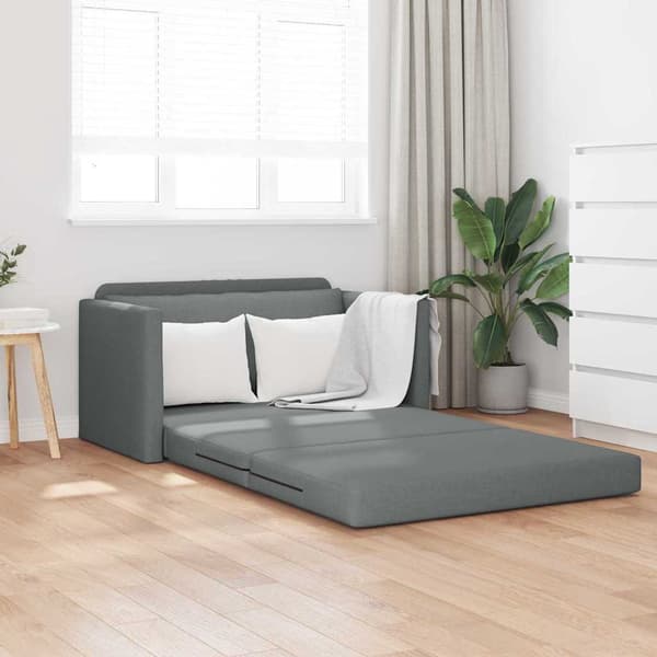 vidaXL Soffsäng 110cm Mörkgrå tyg