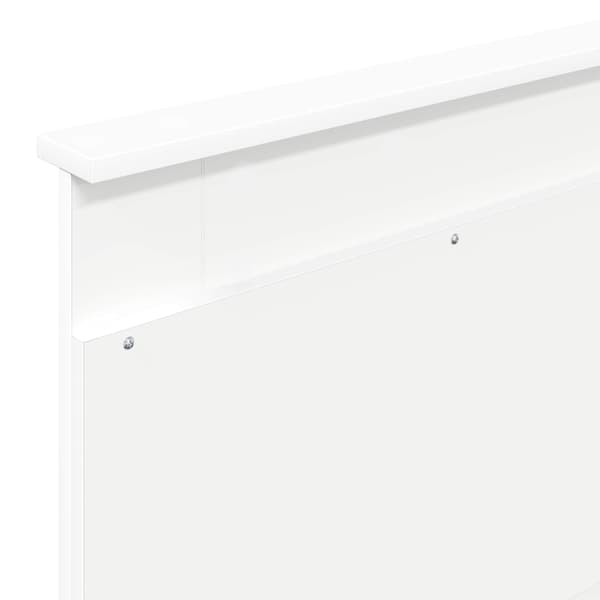 vidaXL Hodegavl med hodegjerde Hvit 80 cm Konstruert tre