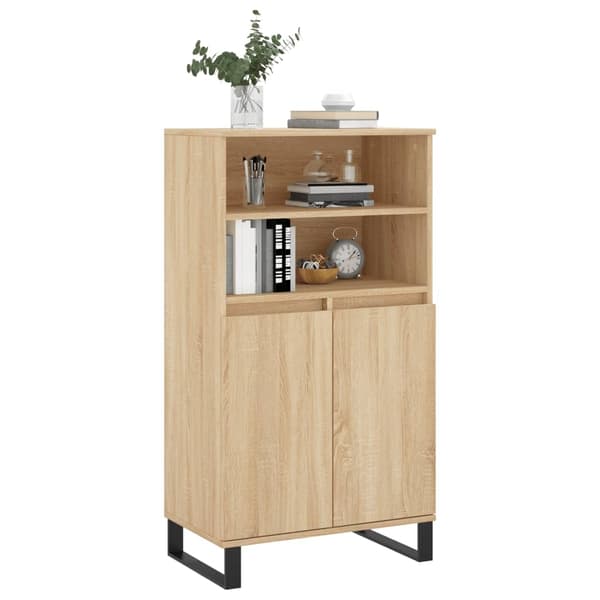 vidaXL Highboard sonoma eik 60x36x110 cm konstruert tre