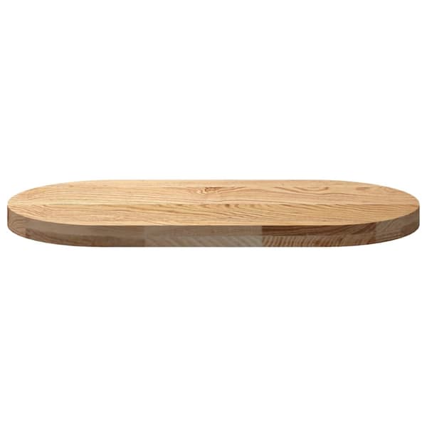 vidaXL Bordplate 80x40x4 cm oval heltre eik