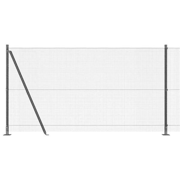 vidaXL Gjerde med innlegg. Grå 1.2 x 25 m Stål