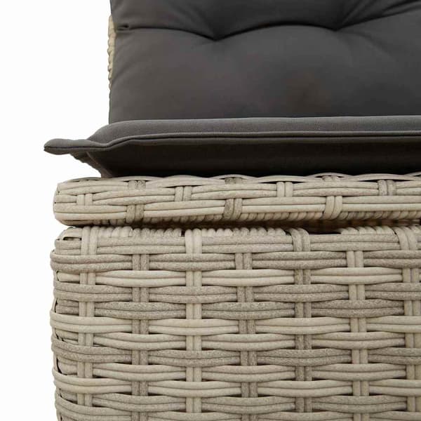 vidaXL Trädgårdsoffset Ljusgrå konstrotting