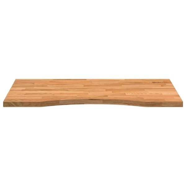 vidaXL Bordplate lysebrun 80x50x2,5 cm rektangulær heltre eik