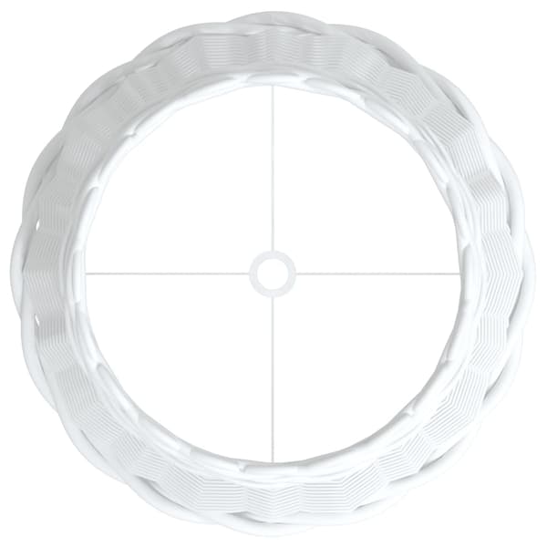 vidaXL Lampskärm vit Ø30x20 cm korgmaterial