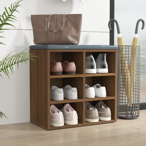 vidaXL Skoskap brun eik 52,5x30x50 cm