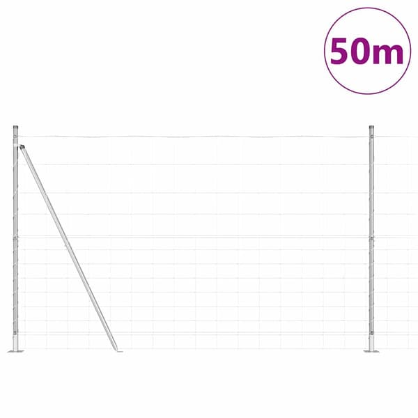 vidaXL Stängselstolpe Galvaniserad 50 x 1,5 m Stål