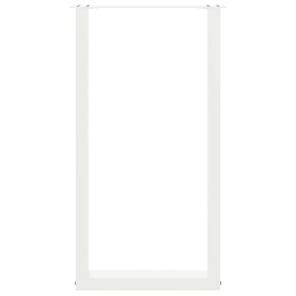 vidaXL Soffbordsben U-formade 2 st vit 50x(90-91) cm stål