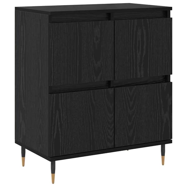 vidaXL Serviesskap Svart Eik 60 x 35 x 70 cm