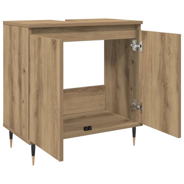 vidaXL Baderomsskap artisan eik 58x33x60 cm konstruert tre