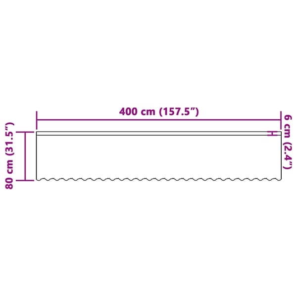 vidaXL Spetsgardin med gardiner Blommor Vit 80 x 400 cm Polyester