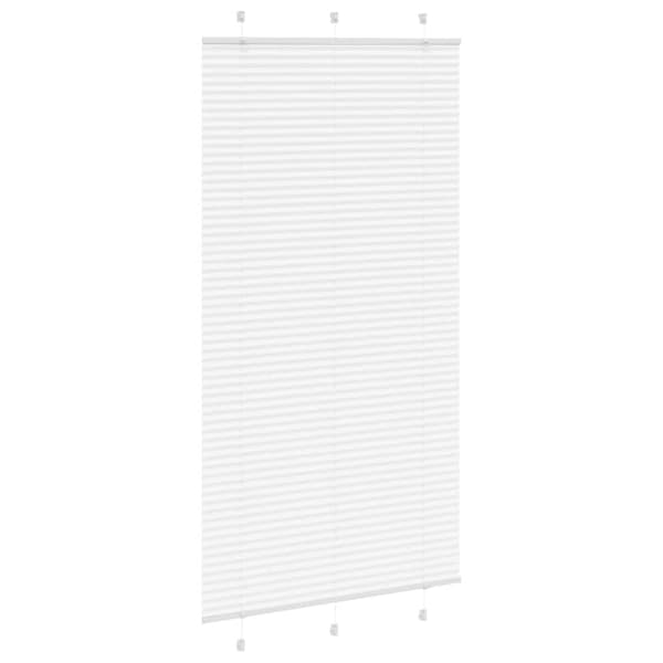 vidaXL Plisserad persienn vit 110x200 cm tyg bredd 109,4cm polyester