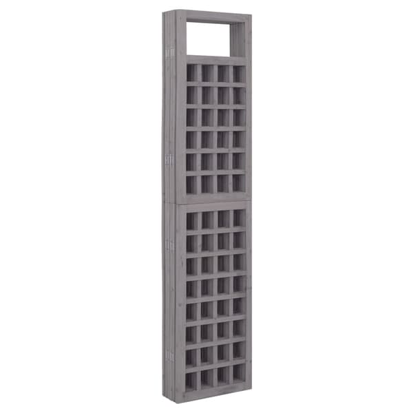 vidaXL Romdeler/espalier 6 paneler heltre gran grå 242,5x180 cm