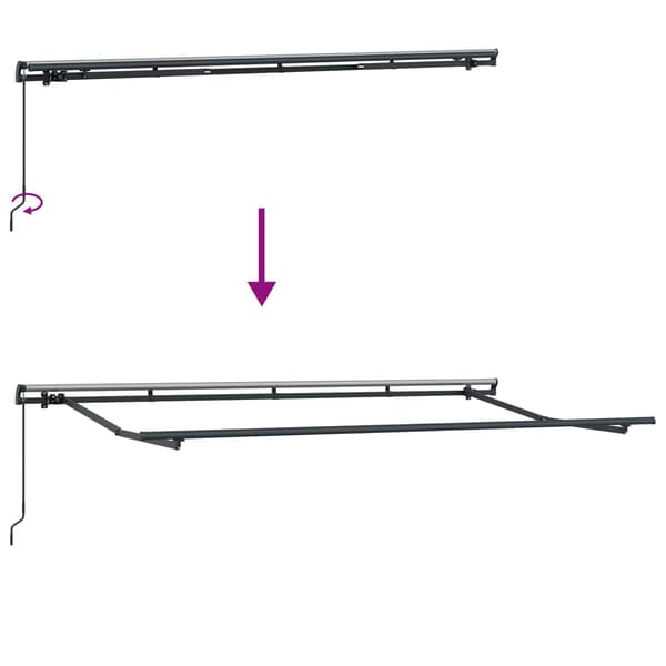 vidaXL Utfällbar markis Blå 400 x 200 cm tyg