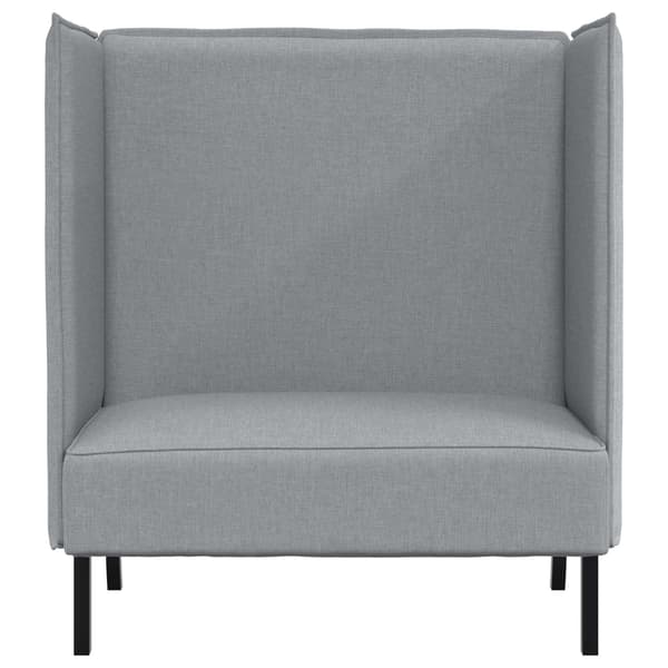 vidaXL Hög Ryggsoffa 101cm Ljusgrå tyg