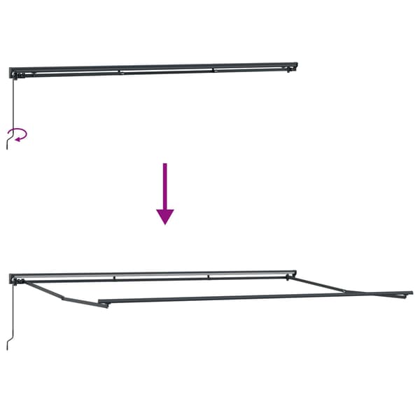 vidaXL Markisram Flerfärgsdesign 500 × 300 cm