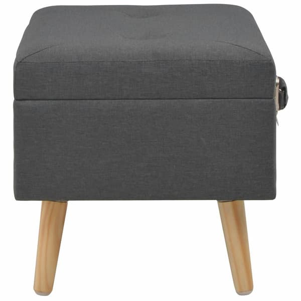 vidaXL Förvaringspall 40 cm mörkgrå tyg