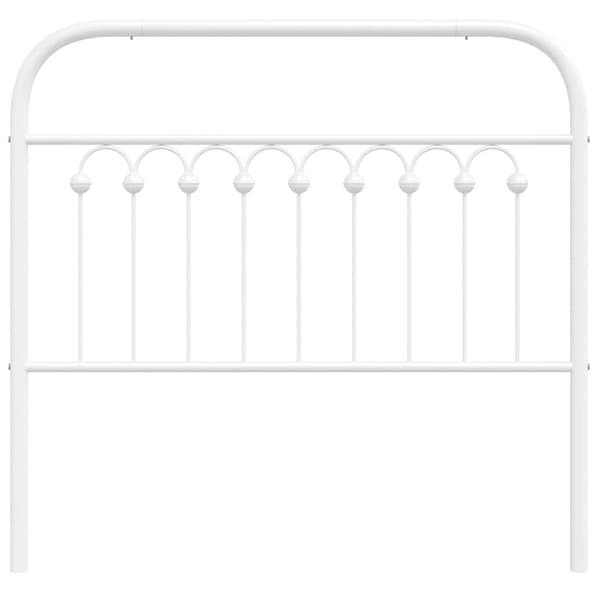 vidaXL Utskiftbar sengegavl i metall hvit 100 cm