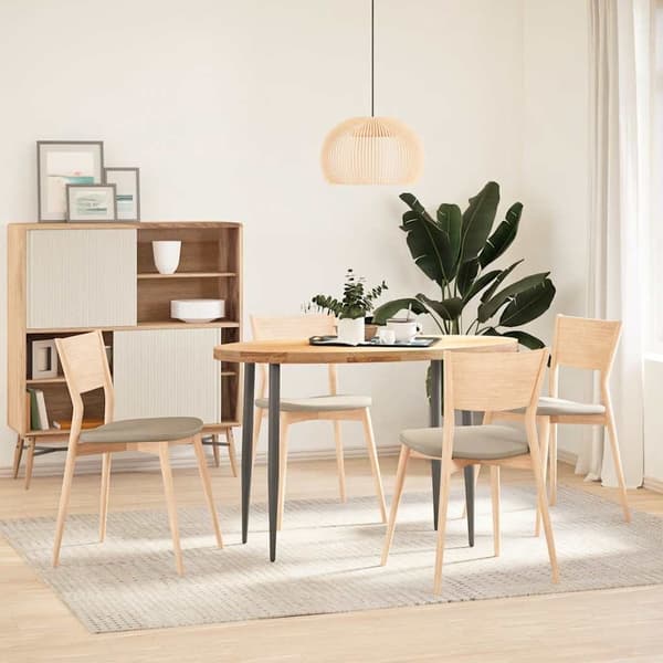 vidaXL Bordplate 120x60x4 cm oval heltre eik