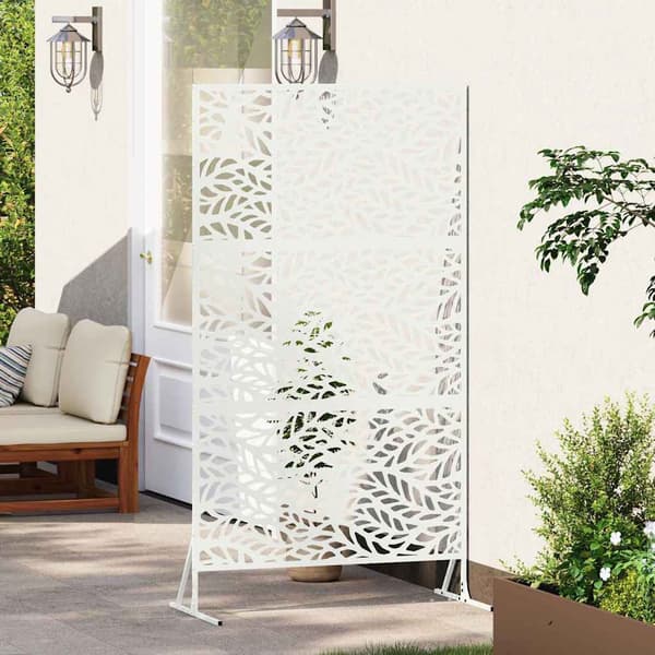 vidaXL Sekretessvägg Vit 100 x 50 x 180 cm Stål