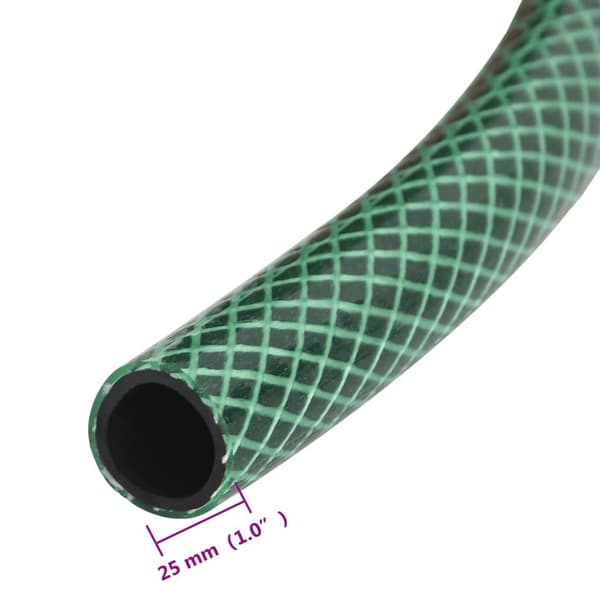 vidaXL Hageslange grønn 1,3" 100 m PVC