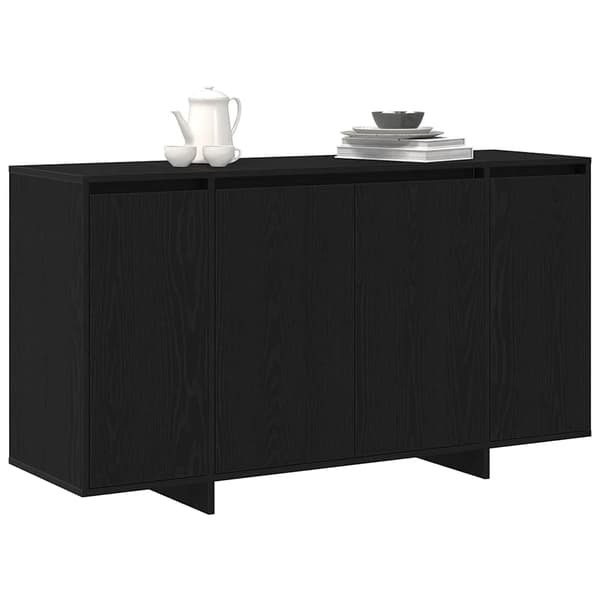 vidaXL Serviesskap Svart Eik 135 x 41 x 75 cm Konstruert tre