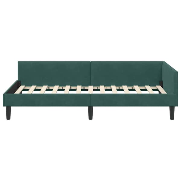vidaXL Sängram Mörkgrön 80 x 200 cm Sammet och trämaterial