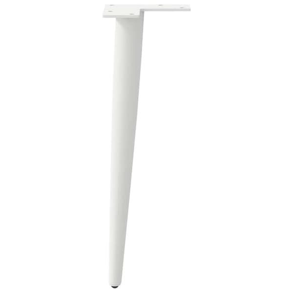 vidaXL Soffbordsben konisk form 4 st vit 30-31 cm stål