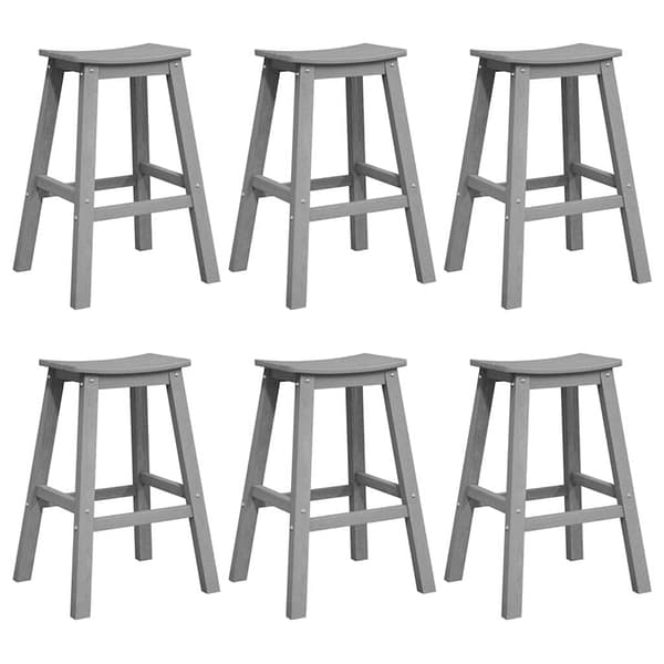 vidaXL Trädgårds Bar Set 6 pcs Ljusgrå HDPE