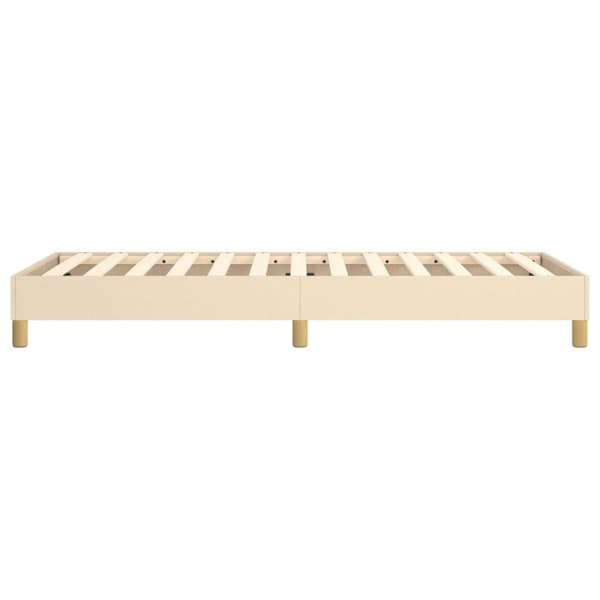 vidaXL Sängram gräddvit 90x190 cm tyg
