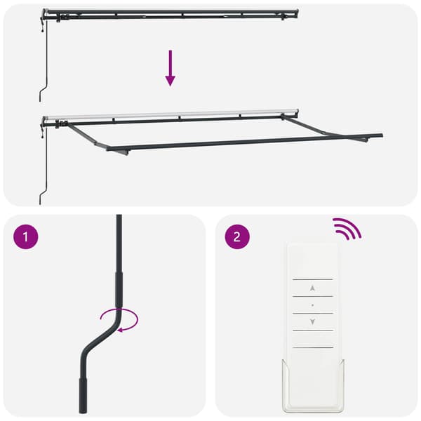 vidaXL Utfällbar markis Blå och Vit 350 x 200 cm