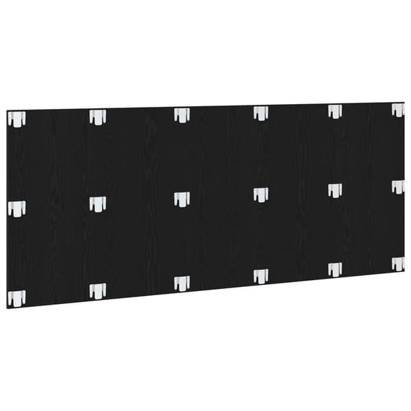 vidaXL Seng Hodegjerde Svart Eik 160 x 1.5 x 80.5 cm Konstruert tre