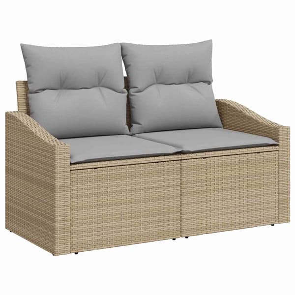 vidaXL Soffset med kudde 4 pcs konstrotting