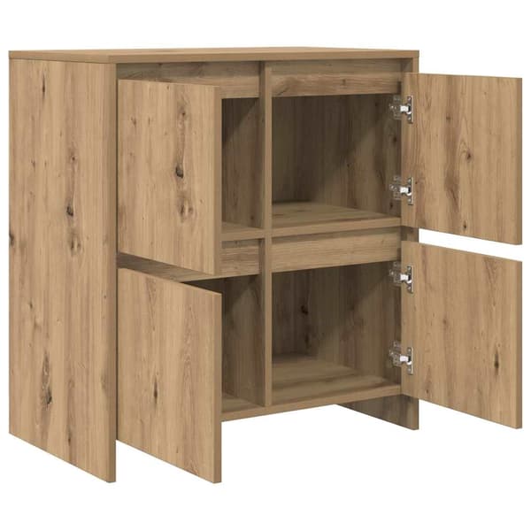 vidaXL Serviesskap Artisan Eik 70 x 41 x 75 cm Konstruert tre