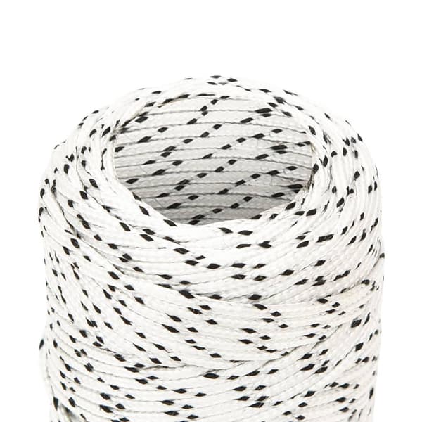 vidaXL Båtlina flätad vit 2 mm x 50 m polyester