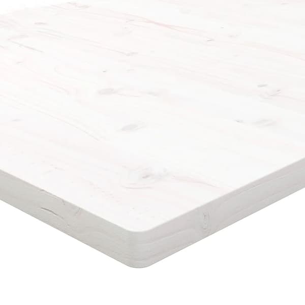 vidaXL Bordplate hvit 70x70x2,5 cm heltre furu rektangulær