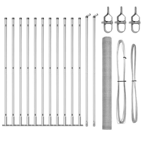 vidaXL Stängselstolpe Silver