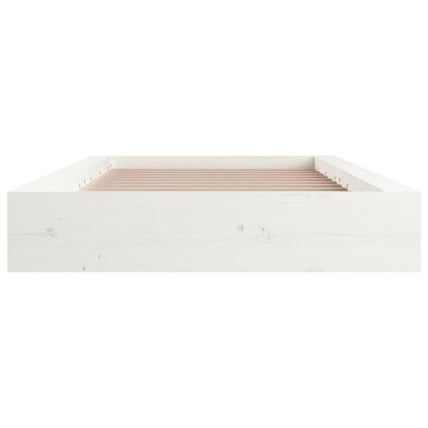 vidaXL Sengeramme hvit 140x190 cm heltre