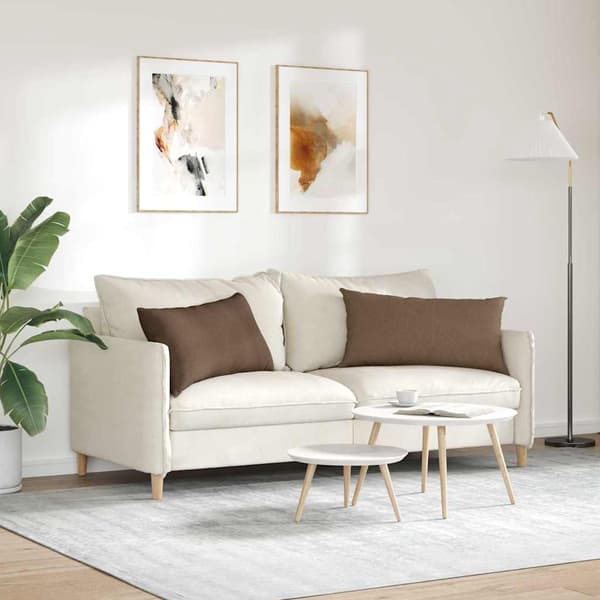 vidaXL Soffkuddar 2 st Brun 80 x 40 cm tyg