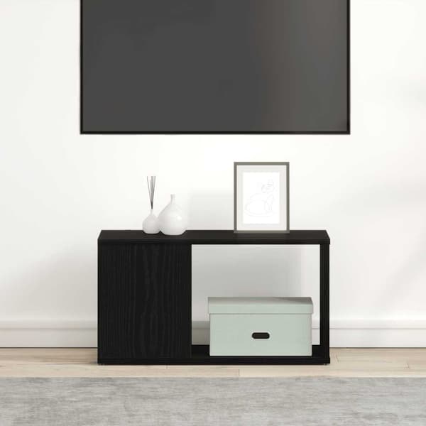 vidaXL TV-benk svart eik 60x24x32 cm konstruert tre
