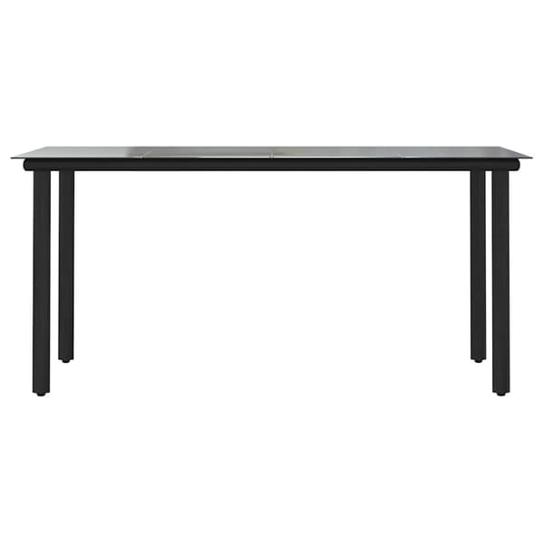 vidaXL Trädgårdsmatgrupp 7 delar brun polyrotting glas