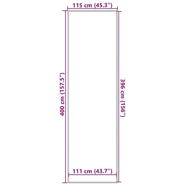vidaXL Dørmatte Brun 115x400 cm
