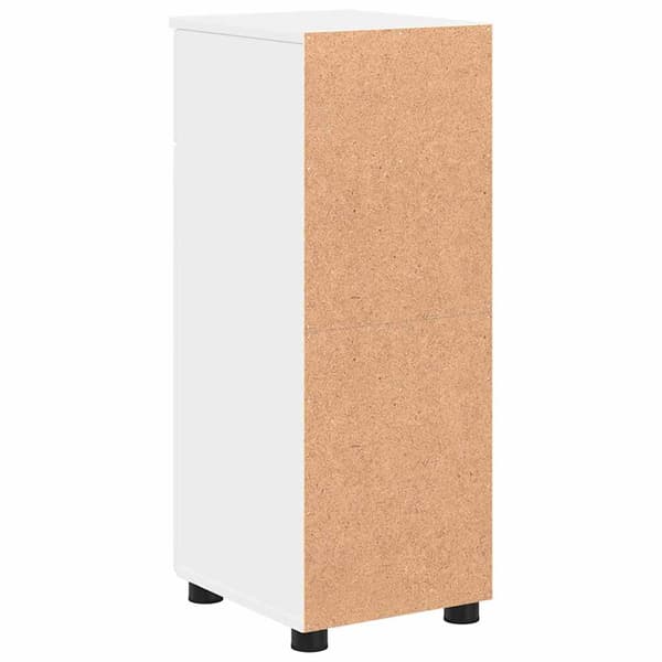 vidaXL Baderomsskap Hvit 30 x 35 x 80 cm Konstruert tre & Metall