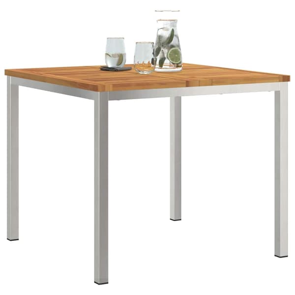 vidaXL SpiseBord Brun 90 x 90 x 75 cm Solid akasietre