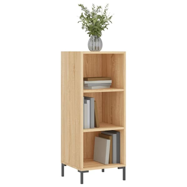 vidaXL Skjenk sonoma eik 34,5x32,5x90 cm konstruert tre