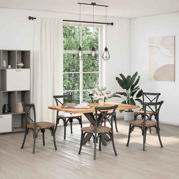 vidaXL Matbordsben spindelform antracit 85x85x(72-73) cm stål