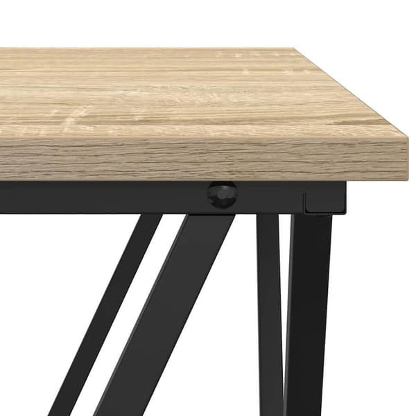 vidaXL Sidebordssett 2 pcs Sonoma eik Konstruksjonsvirke og stål