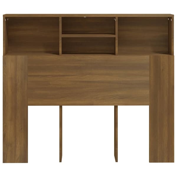 vidaXL Sengegavlskap brun eik 120x19x103,5 cm